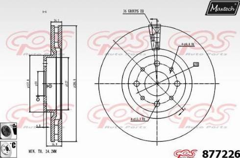 Maxtech 877226.6060 - Kočioni disk www.molydon.hr