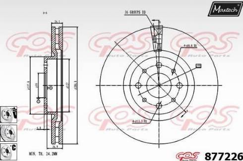 Maxtech 877226.6880 - Kočioni disk www.molydon.hr