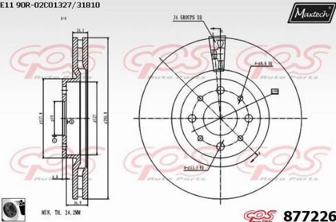 Maxtech 877226.0060 - Kočioni disk www.molydon.hr