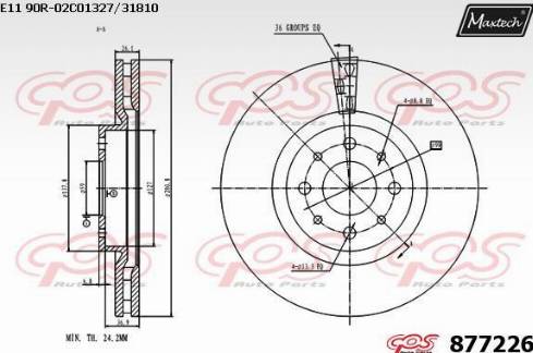 Maxtech 877226.0000 - Kočioni disk www.molydon.hr