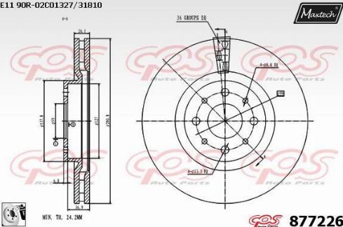 Maxtech 877226.0080 - Kočioni disk www.molydon.hr