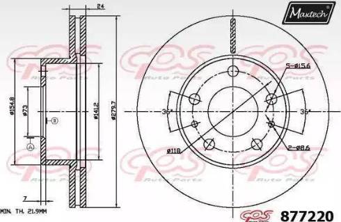 Maxtech 877220.0000 - Kočioni disk www.molydon.hr