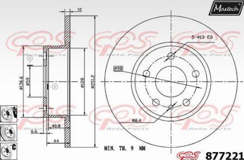 Maxtech 877221.6980 - Kočioni disk www.molydon.hr