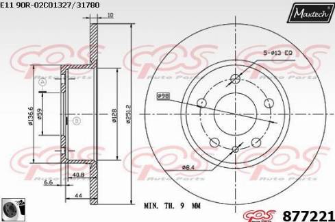 Maxtech 877221.0060 - Kočioni disk www.molydon.hr