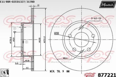 Maxtech 877221.0080 - Kočioni disk www.molydon.hr