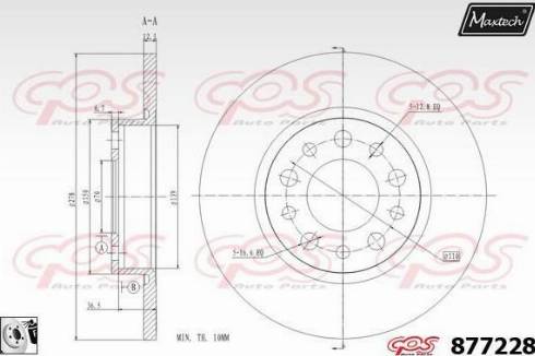 Maxtech 877228.0080 - Kočioni disk www.molydon.hr