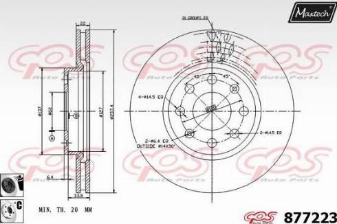 Maxtech 877223.6060 - Kočioni disk www.molydon.hr