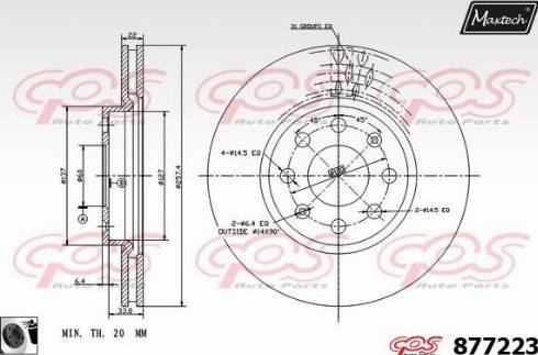 Maxtech 877223.0060 - Kočioni disk www.molydon.hr