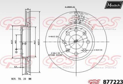 Maxtech 877223.0000 - Kočioni disk www.molydon.hr