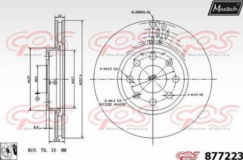 Maxtech 877223.0080 - Kočioni disk www.molydon.hr