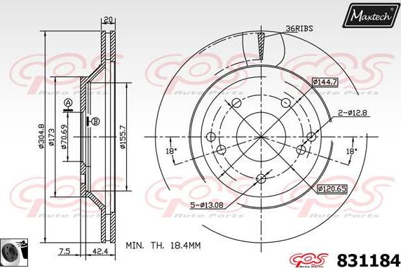 Maxtech 877223 - Kočioni disk www.molydon.hr