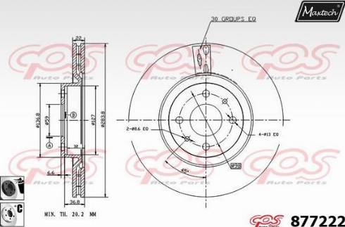 Maxtech 877222.6060 - Kočioni disk www.molydon.hr