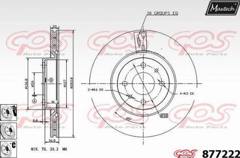 Maxtech 877222.6880 - Kočioni disk www.molydon.hr