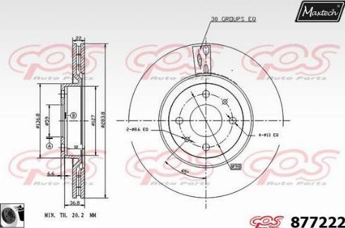 Maxtech 877222.0060 - Kočioni disk www.molydon.hr