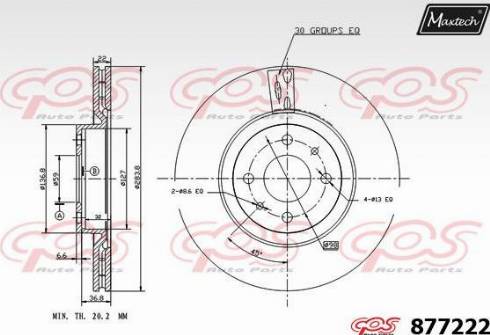 Maxtech 877222.0000 - Kočioni disk www.molydon.hr