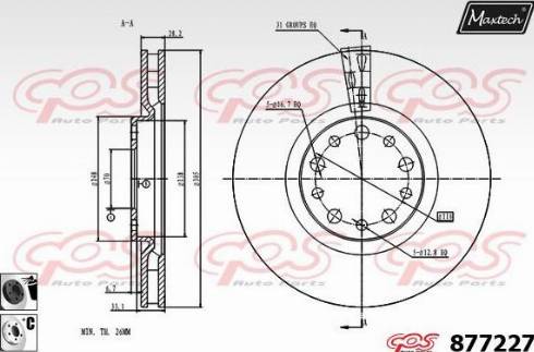 Maxtech 877227.6060 - Kočioni disk www.molydon.hr