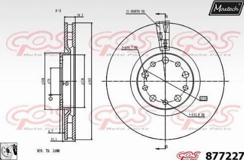 Maxtech 877227.0080 - Kočioni disk www.molydon.hr