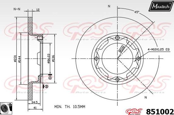 Maxtech 877227 - Kočioni disk www.molydon.hr