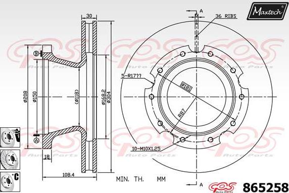 Maxtech 861113 - Kočioni disk www.molydon.hr