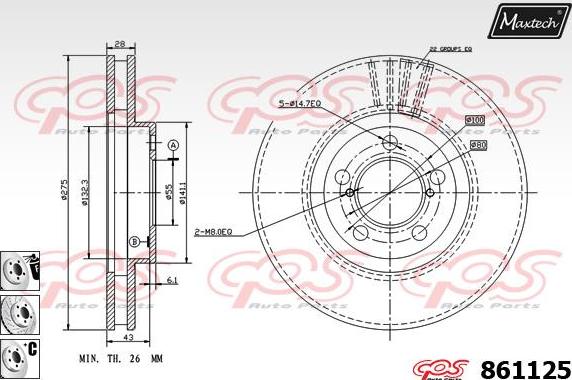 Maxtech 70160090 - Komplet Čahura zavođenje, kočione čeljusti www.molydon.hr