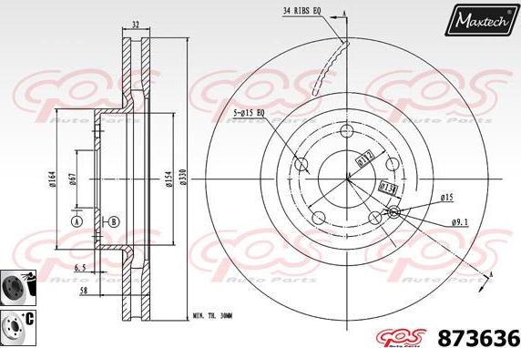 Maxtech 70160097 - Komplet Čahura zavođenje, kočione čeljusti www.molydon.hr