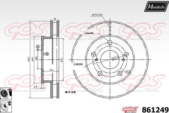 Maxtech 70160053 - Komplet Čahura zavođenje, kočione čeljusti www.molydon.hr