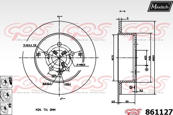 Maxtech 70160066 - Komplet Čahura zavođenje, kočione čeljusti www.molydon.hr