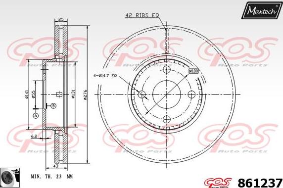 Maxtech 70160006 - Komplet Čahura zavođenje, kočione čeljusti www.molydon.hr