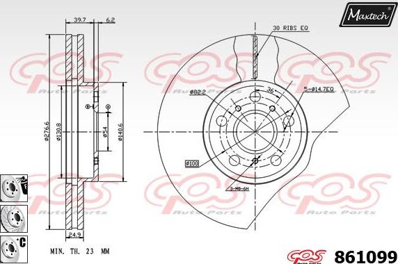 Maxtech 70160086 - Komplet Čahura zavođenje, kočione čeljusti www.molydon.hr