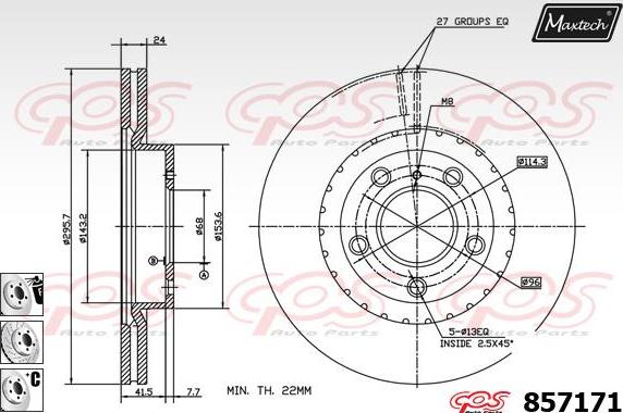 Maxtech 70160088 - Komplet Čahura zavođenje, kočione čeljusti www.molydon.hr