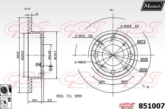 Maxtech 70160037 - Komplet Čahura zavođenje, kočione čeljusti www.molydon.hr