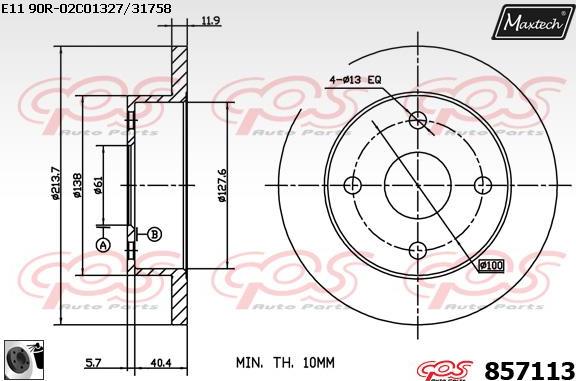 Maxtech 70160026 - Komplet Čahura zavođenje, kočione čeljusti www.molydon.hr