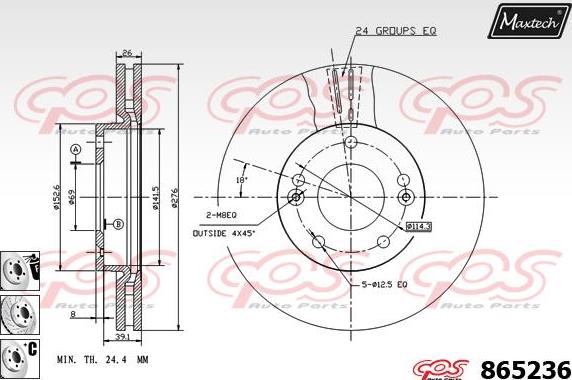 Maxtech 70200650 - Set za popravak, kočione čeljusti www.molydon.hr