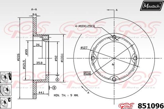 Maxtech 70160079 - Komplet Čahura zavođenje, kočione čeljusti www.molydon.hr