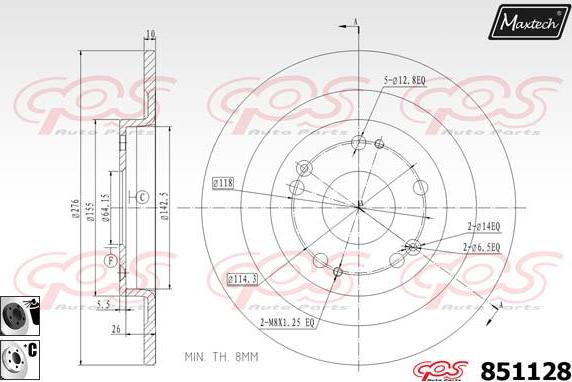 Maxtech 70160157 - Komplet Čahura zavođenje, kočione čeljusti www.molydon.hr