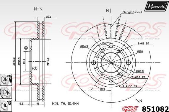 Maxtech 70160169 - Komplet Čahura zavođenje, kočione čeljusti www.molydon.hr