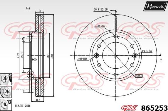 Maxtech 70160166 - Komplet Čahura zavođenje, kočione čeljusti www.molydon.hr