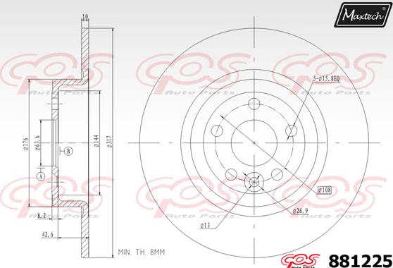 Maxtech 70160109 - Komplet Čahura zavođenje, kočione čeljusti www.molydon.hr