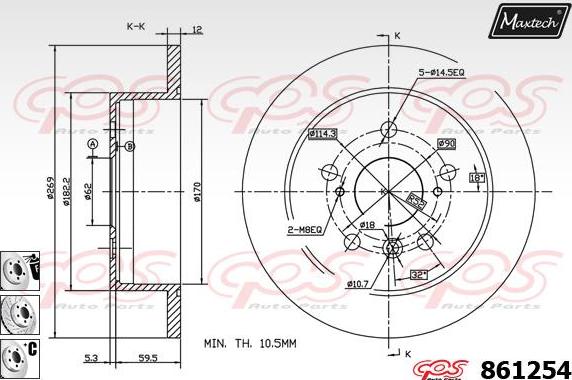 Maxtech 70160118 - Komplet Čahura zavođenje, kočione čeljusti www.molydon.hr