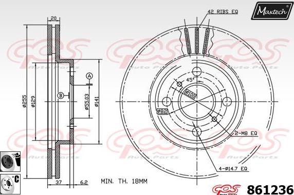 Maxtech 70160133 - Komplet Čahura zavođenje, kočione čeljusti www.molydon.hr