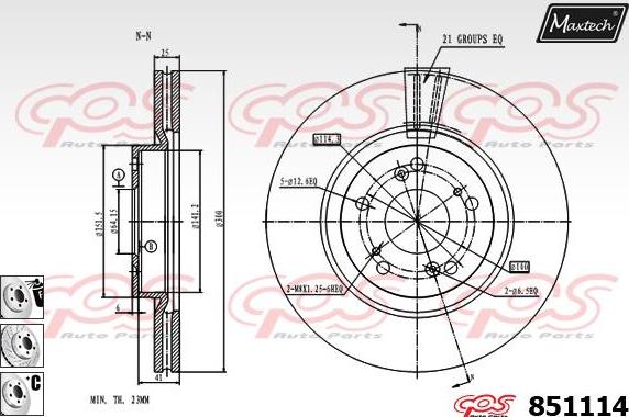 Maxtech 70160137 - Komplet Čahura zavođenje, kočione čeljusti www.molydon.hr