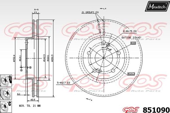 Maxtech 70160121 - Komplet Čahura zavođenje, kočione čeljusti www.molydon.hr