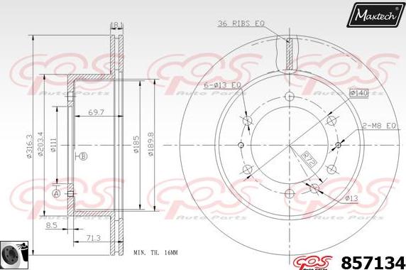 Maxtech 70180453 - Brtva, klip kočionih čeljusti www.molydon.hr