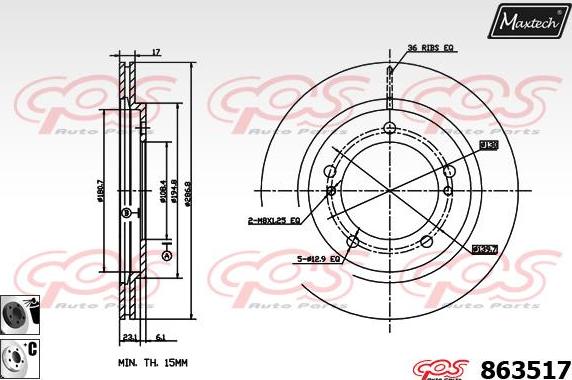 Maxtech 70180464 - Brtva, klip kočionih čeljusti www.molydon.hr