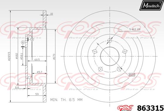 Maxtech 70180403 - Brtva, klip kočionih čeljusti www.molydon.hr