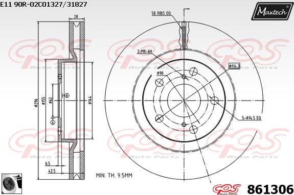 Maxtech 70180421 - Brtva, klip kočionih čeljusti www.molydon.hr