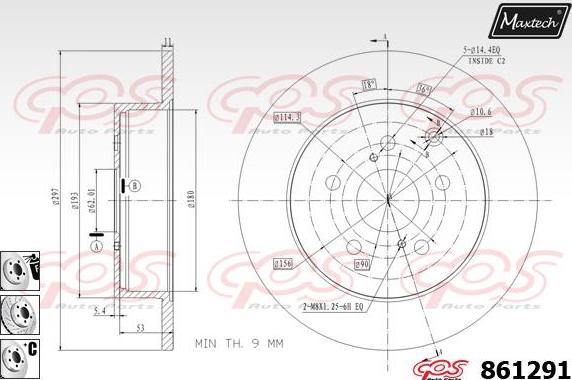 Maxtech 800107 - Vijak, kočioni disk www.molydon.hr