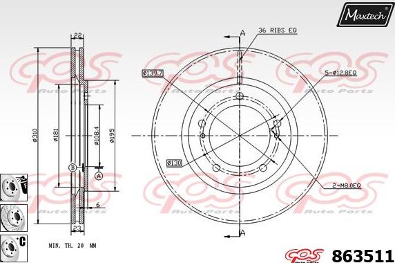 Maxtech 72960019 - Klip, kočione čeljusti www.molydon.hr