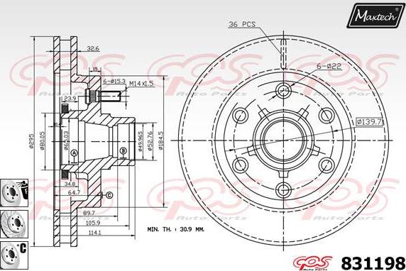 Maxtech 827014 - Kočioni disk www.molydon.hr