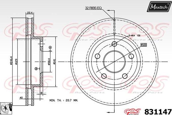 Maxtech 70180068 - Brtva, klip kočionih čeljusti www.molydon.hr